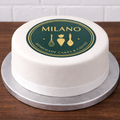 Round Corporate Logo Cake