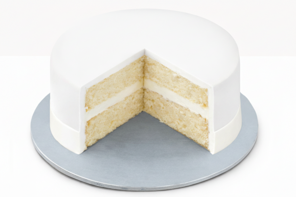 Vanilla Mud Cake with White Chocolate Ganache